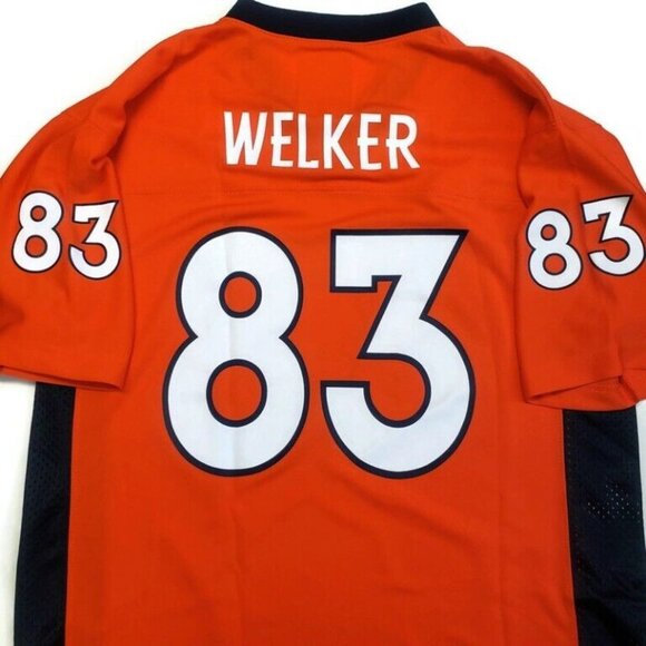 NFL Denver Broncos Jersey Youth Boys Large 2 Sided #83 Wes Welker Orange - Picture 5 of 7